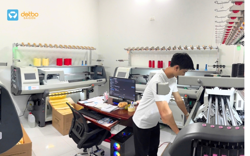 Xưởng dệt bo áo polo chuyên biệt Poly Spandex cho B2B đồng phục 6 Dệt Bo Sài Gòn chuyên biệt dòng sợi Poly pha Spandex